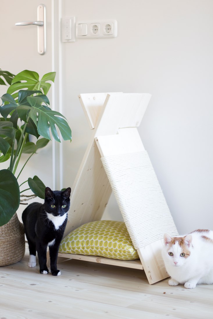 lamp In het algemeen melodie DIY: maak een hippe krabpaal voor je kat! | Oh Cosy Craft